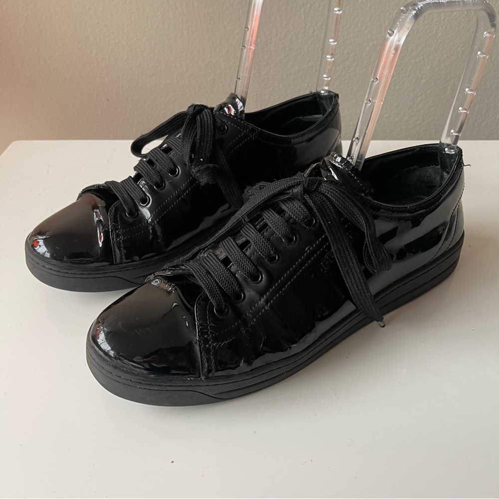 PRADA Black Patent Leather Sneakers - Picture 12 of 12